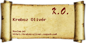 Krebsz Olivér névjegykártya