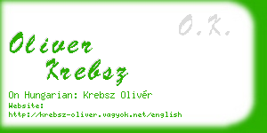 oliver krebsz business card
